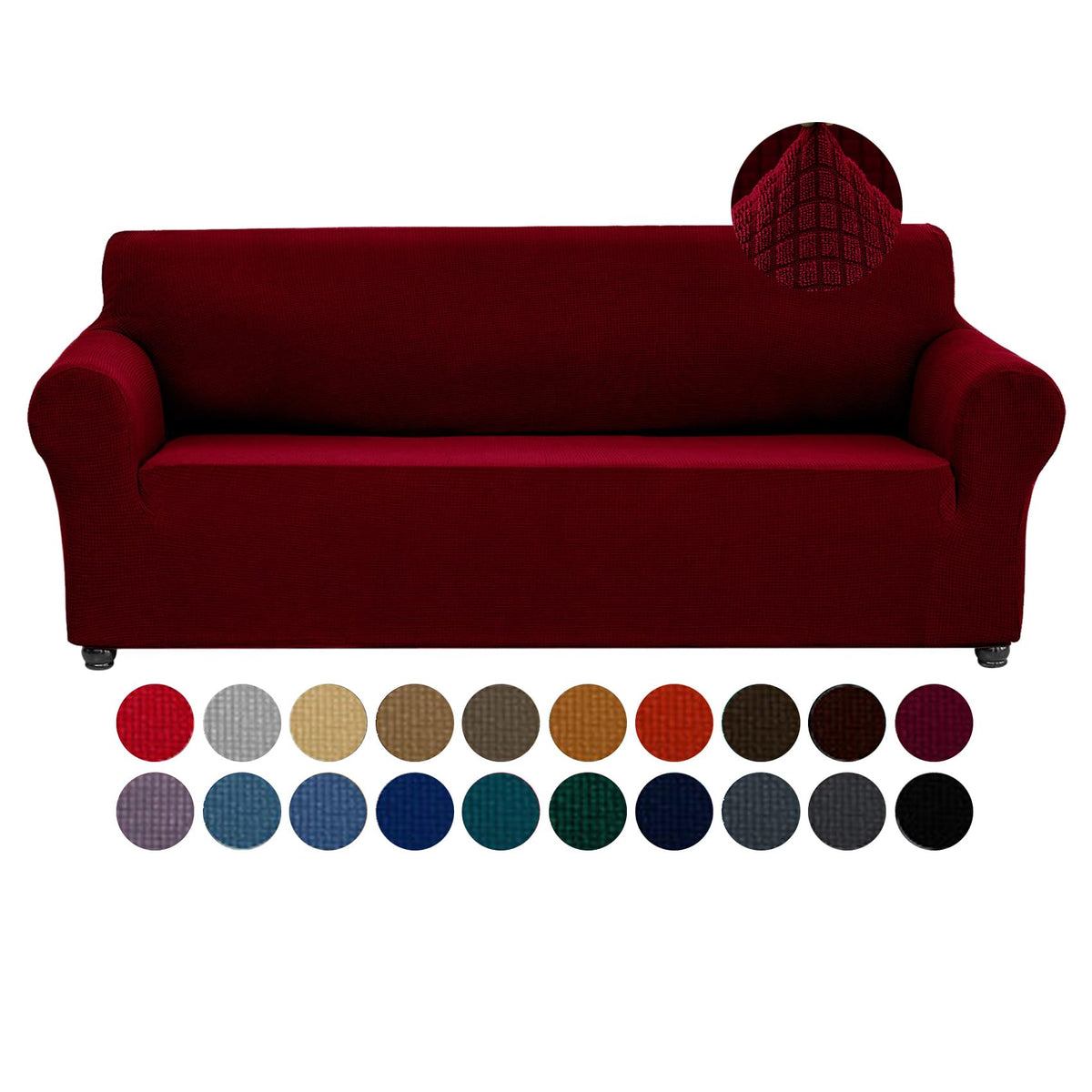 Joccun Stretch Chair Couch Cover,1-Piece Sofa Slipcover Spandex Jacquard Fabric Sofa Covers with Elastic Bottom,Washable Furniture Protector for Dogs,Cats,Kids(Armchair,Wide 35" - 55",Black)