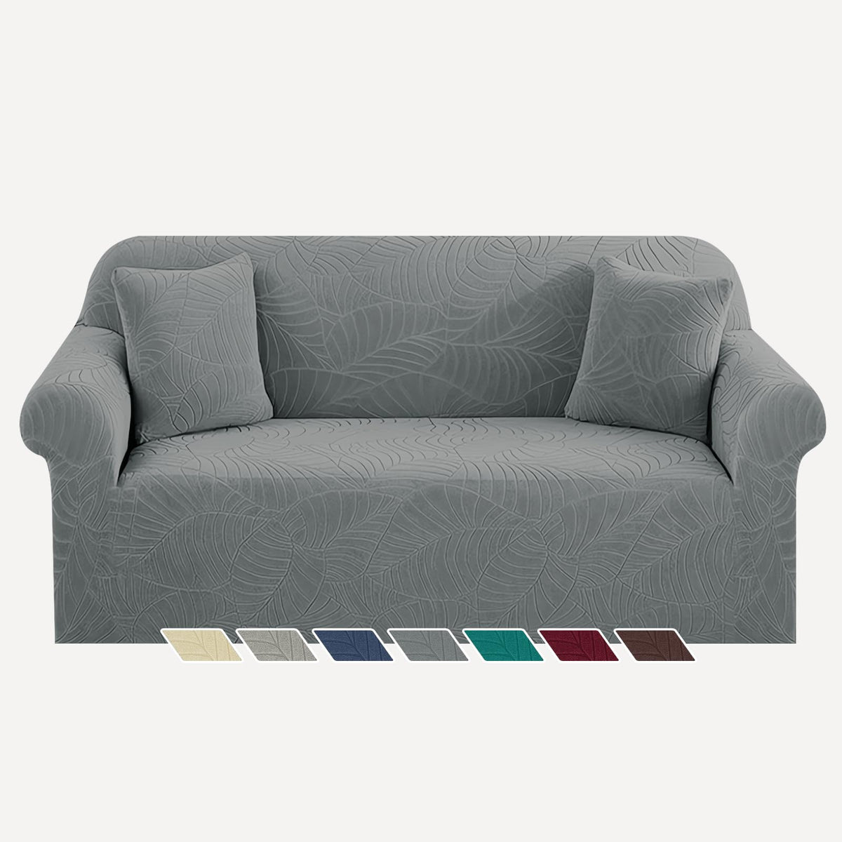 YEMYHOM Couch Cover Latest Jacquard Design High Stretch Sofa Chair Covers for Living Room, Pet Dog Cat Proof Armchair Slipcover Non Slip Magic Elastic Furniture Protector (Chair, Light Gray)