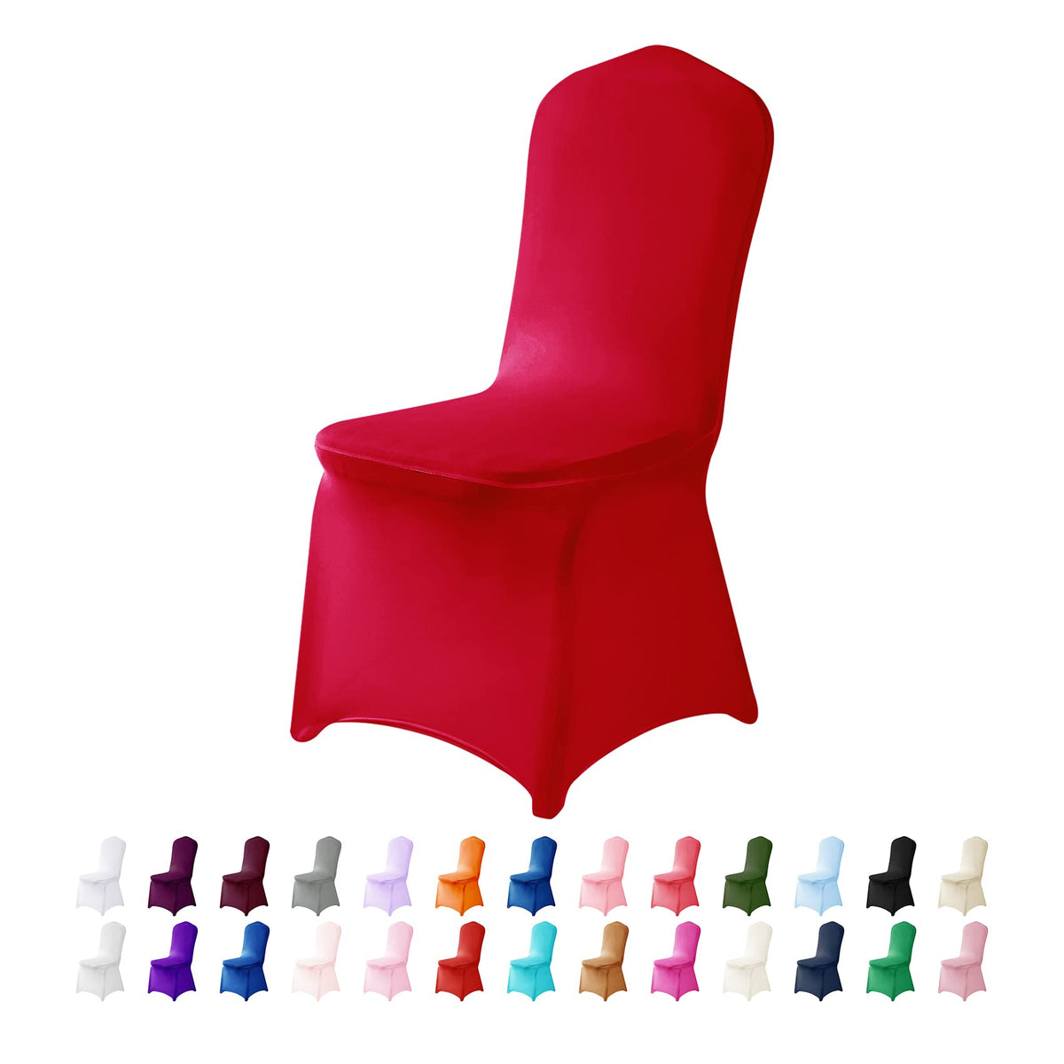Spandex Chair Cover,25PCS,Chair Covers,Living Room Chair Covers,Removable Chair Cover Washable Protector Stretch Chair Cover for Party, Banquet,Wedding Event,Hotel(White)
