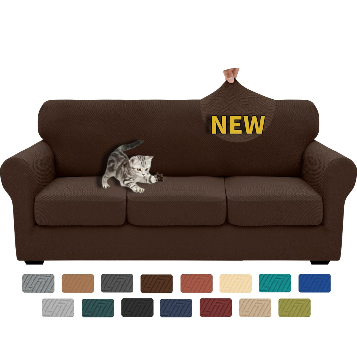 XINEAGE 2-Piece Stretch Armchair Sofa Cover, Washable Couch Covers for Dog