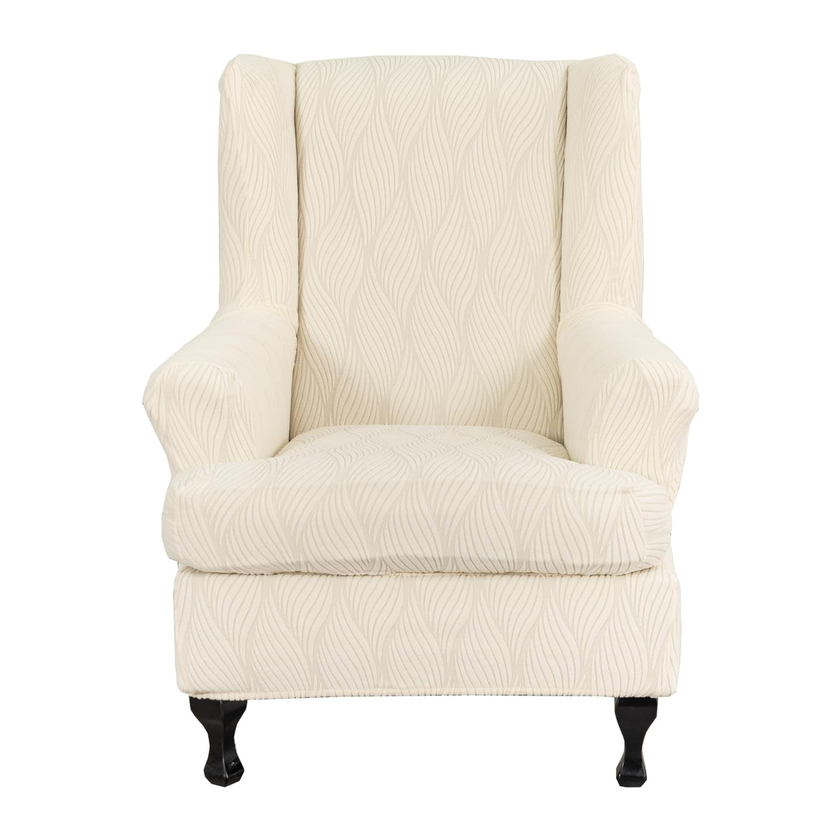 KRFOONN Stretch Wing Chair Slipcovers 2 Piece Wingback Chair Covers, A13