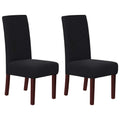 H.VERSAILTEX Stretch Dining Chair Covers Set of 6 Chair Covers for Dining Room Parsons Chair Slipcover Chair Protectors Covers Dining, Feature Textured Checked Jacquard Fabric, Ivory