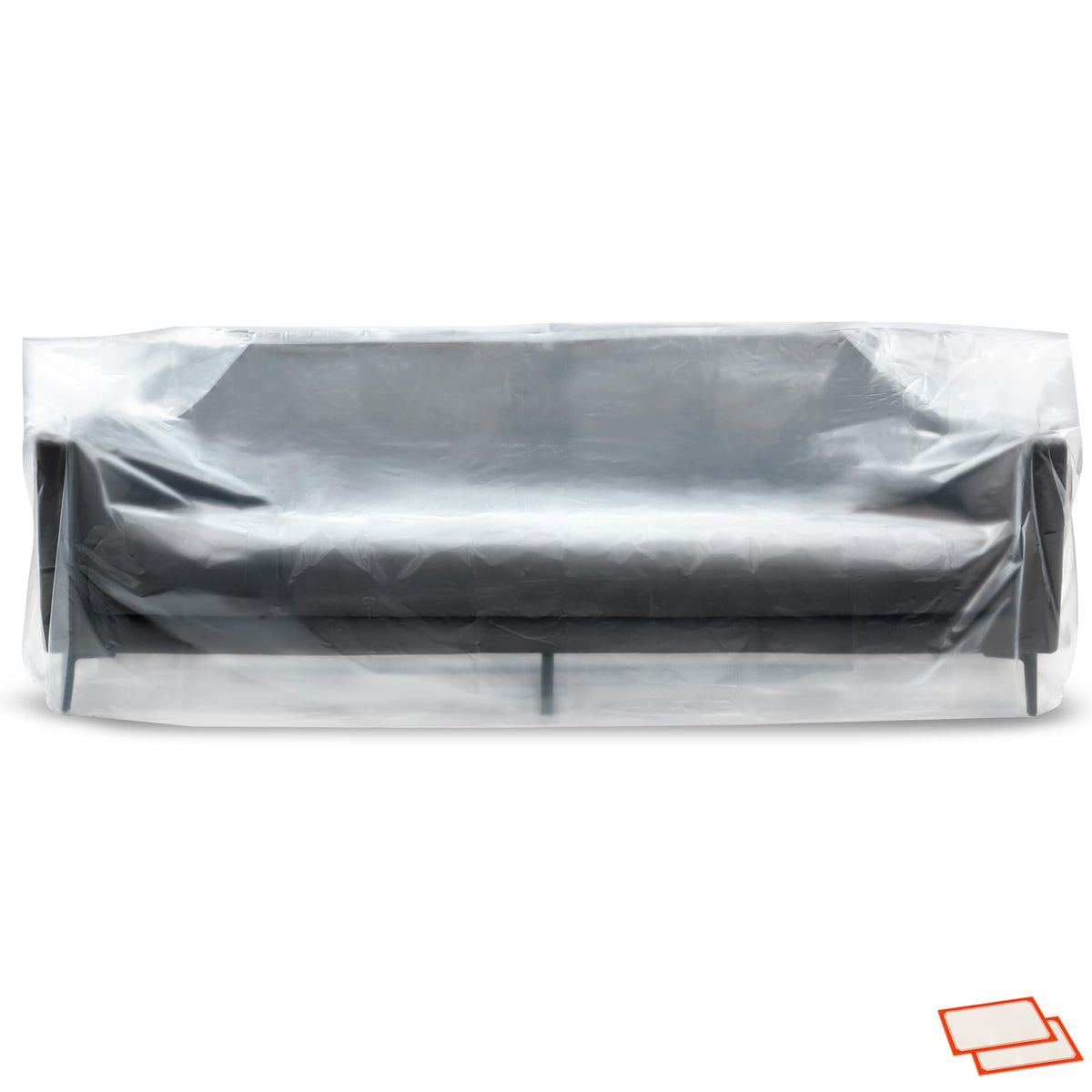 Plastic Furniture Covers for Moving Storage - Heavy-Duty Chair Cover Protectors, Waterproof & Dustproof Clear Moving Bags for Armchair or Recliner - Extra Large Bag Open Size 64 x 42 x 34 Inch