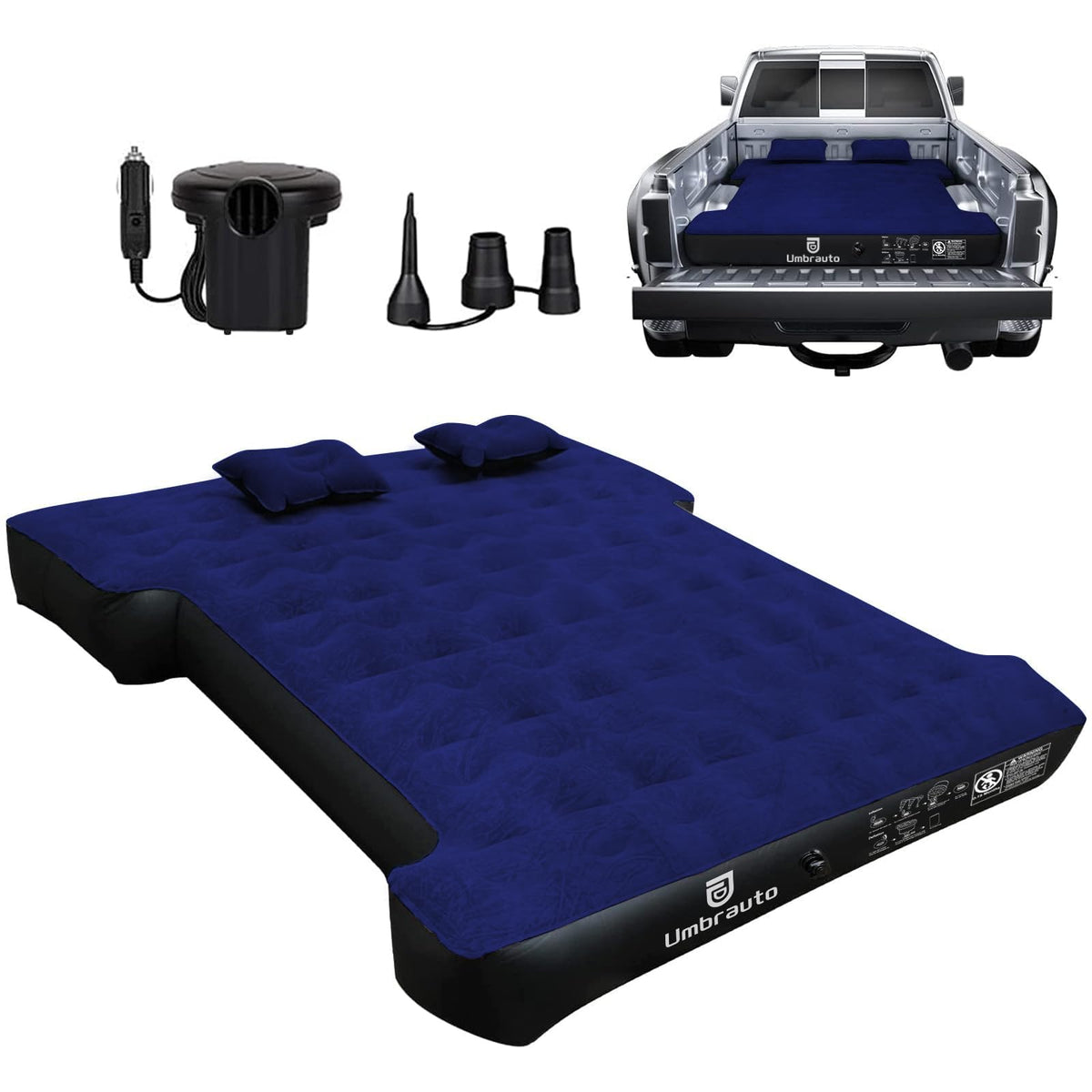 Umbrauto Air Mattress for 5.5-5.8 ft Full-Size Short Truck Beds, Inflatable Truck Tent Airbed with Pump, Pickup Camper Air Bed for Camping