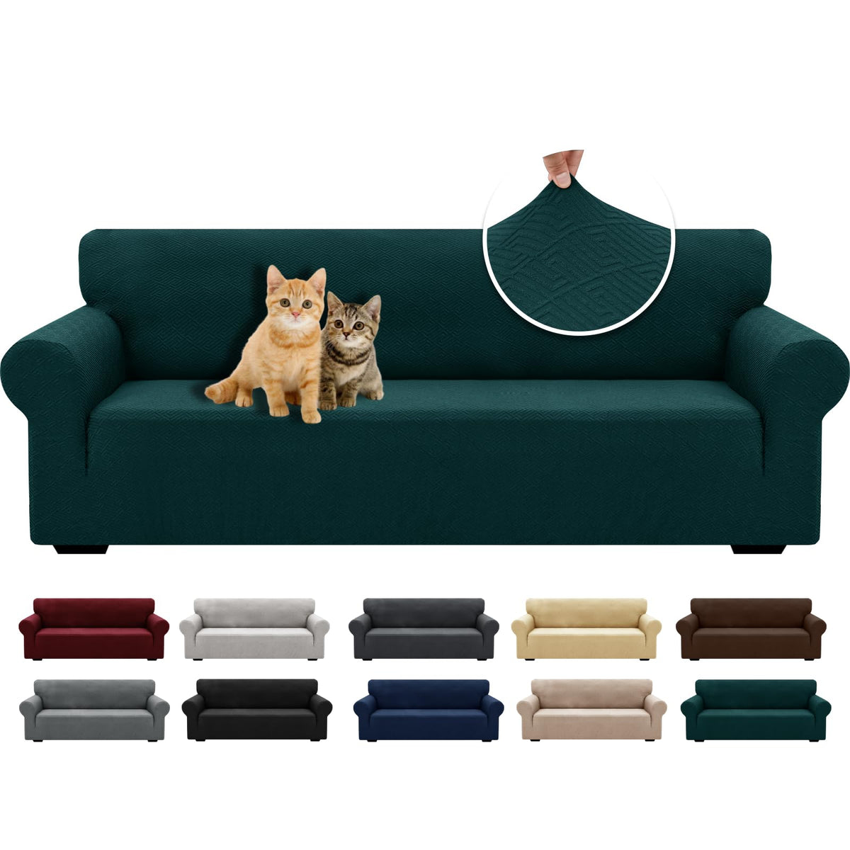 XINEAGE Stretch Jacquard Armchair Cover, Non Slip Sofa Slipcover for Dog