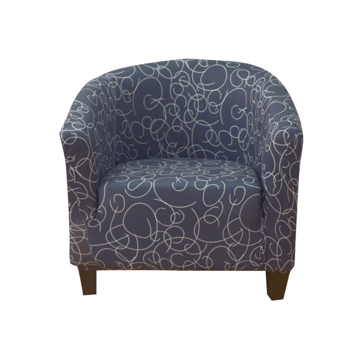 NILUOH Club Chair Slipcover Jacquard Tub Chair Cover Stretch Armchair Covers Sofa Cover Furniture Protector for Living Room (Jacquard Off-White)