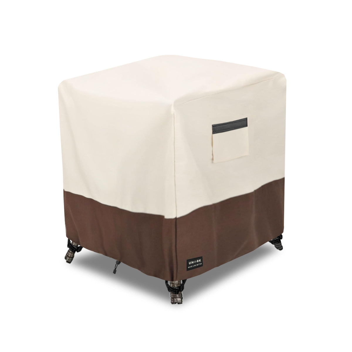 Outdoor Swivel Chair Covers Waterproof 2 Pack, Outdoor Chair Covers Patio Furniture Cover for Deck Patio Swivel Chair Heavy Duty, 30 W x 34 D x 36 H inches Beige and Brown