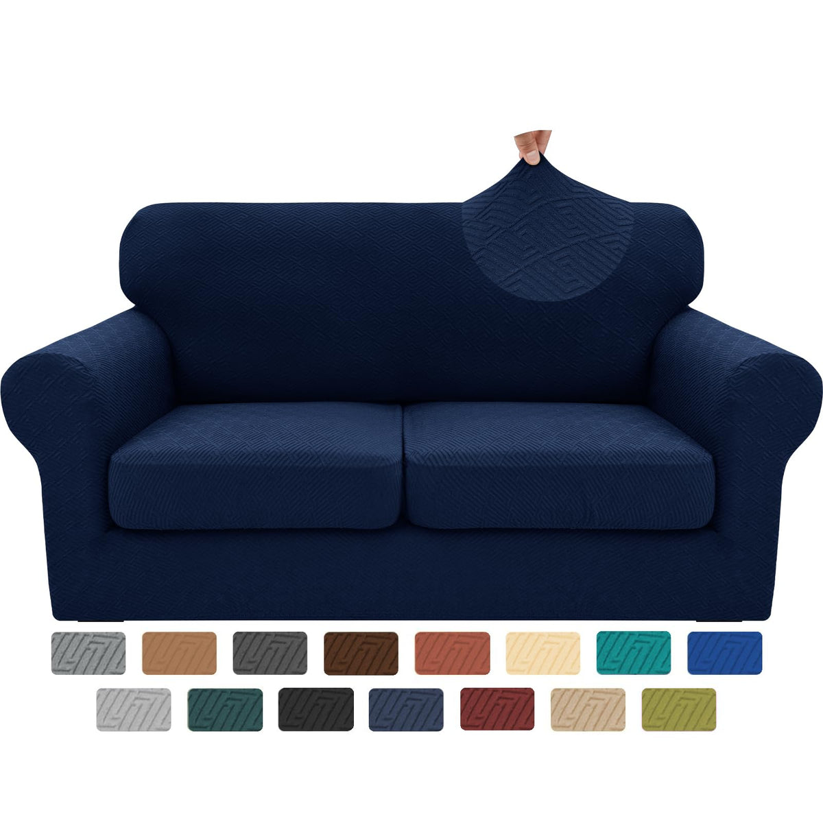 XINEAGE 2-Piece Stretch Armchair Sofa Cover, Washable Couch Covers for Dog