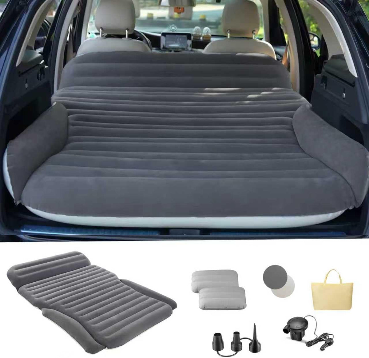 KMZ SUV Air Mattress for Car, Truck & Camping, Thick Inflatable Car Bed Set