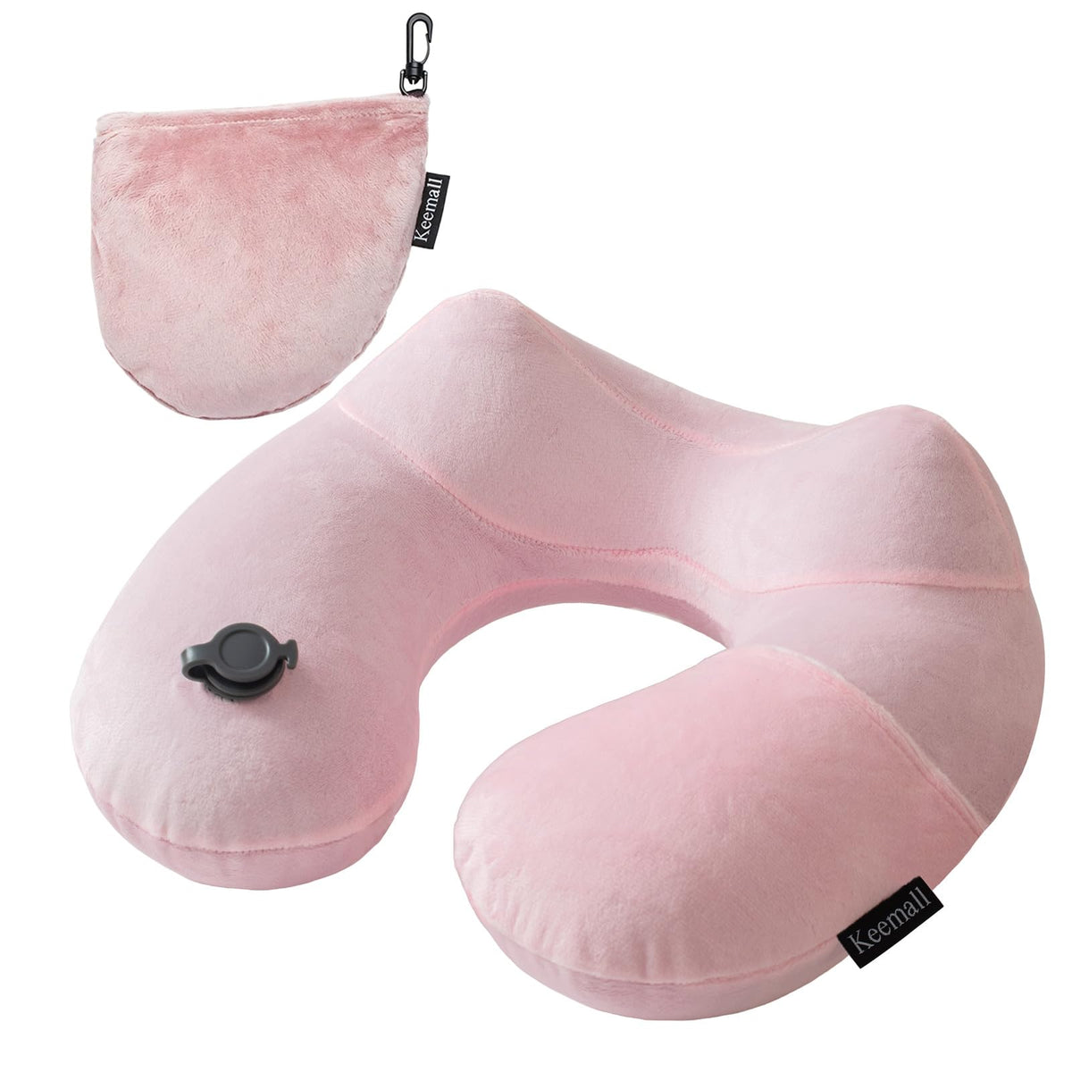 Keemall Portable Inflatable Travel Neck Pillow for Airplane, Car & Office