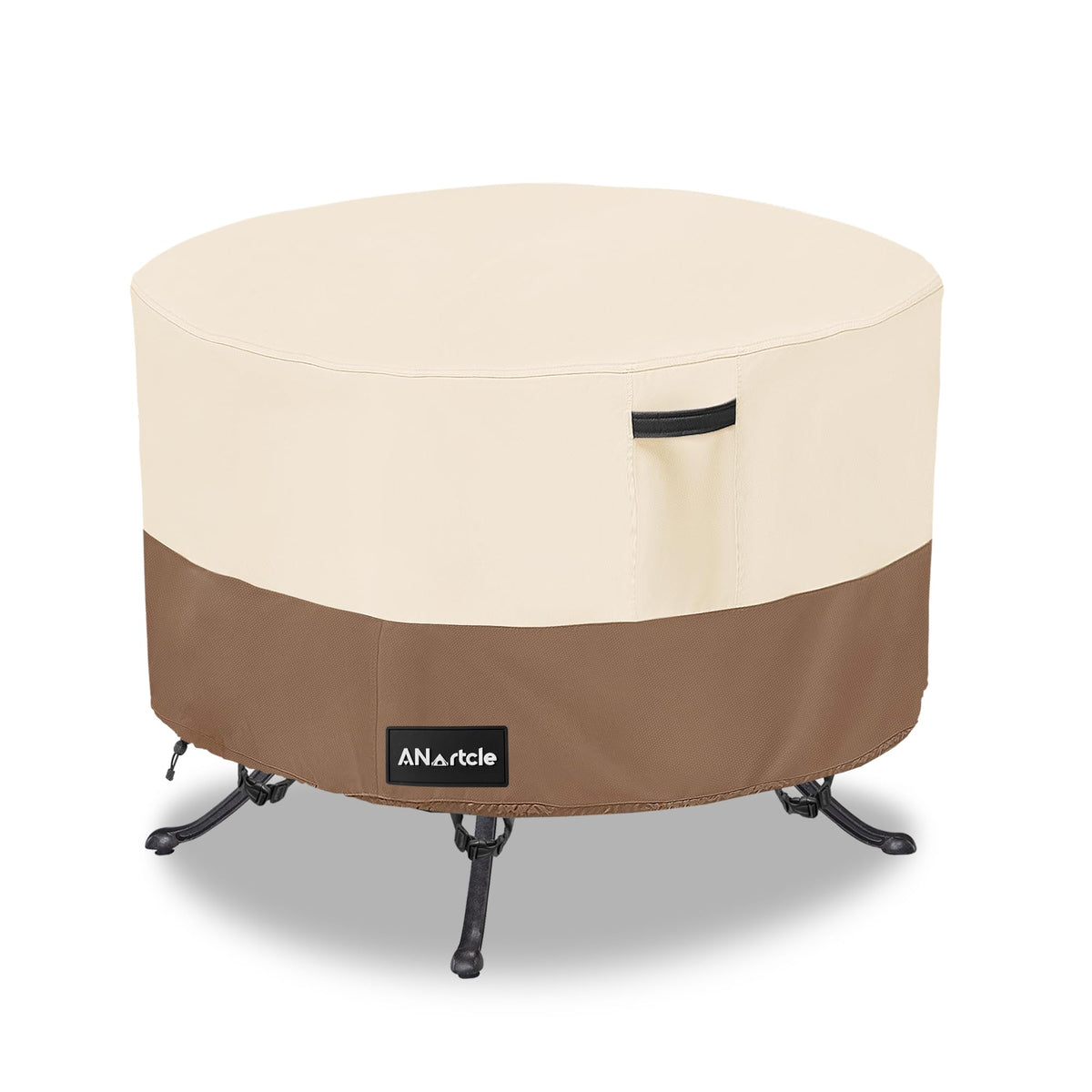 ANartcle Outdoor Swivel Chair Covers 2 Pack,600D Waterproof Heavy Duty Patio Chair Covers(30 W x 34 D x 38.5 H inches),Patio Swivel Chair Covers for Outdoor Furniture,Beige&brown.