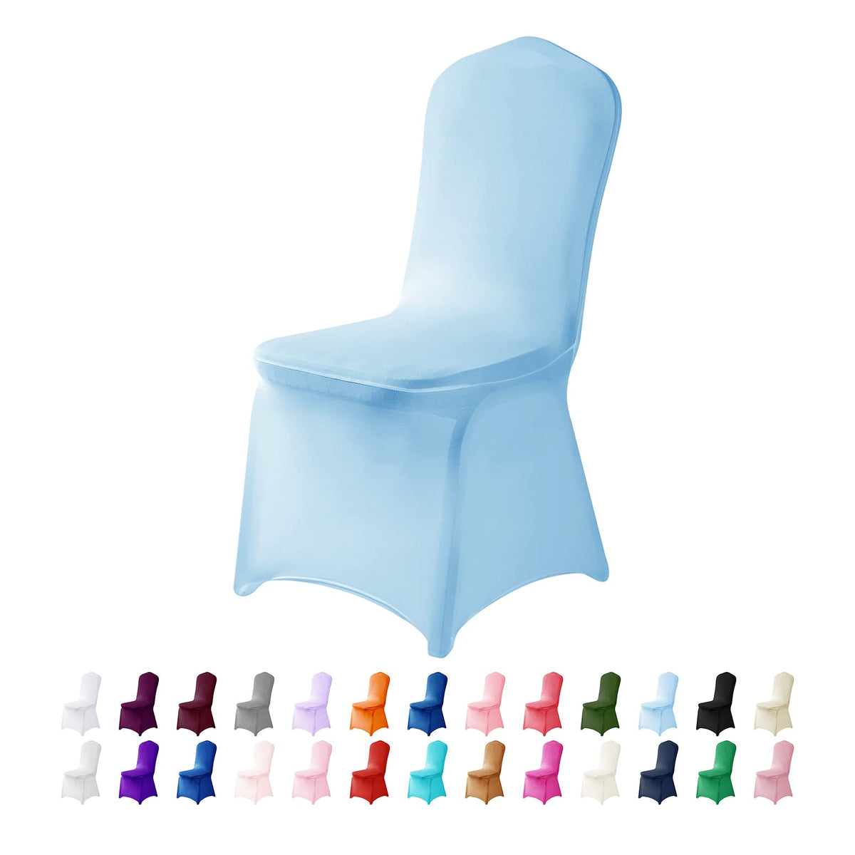 Spandex Chair Cover,25PCS,Chair Covers,Living Room Chair Covers,Removable Chair Cover Washable Protector Stretch Chair Cover for Party, Banquet,Wedding Event,Hotel(White)