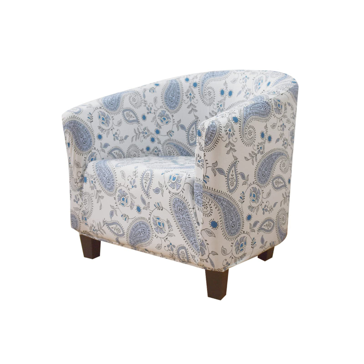 NILUOH Club Chair Slipcover Jacquard Tub Chair Cover Stretch Armchair Covers Sofa Cover Furniture Protector for Living Room (Jacquard Off-White)