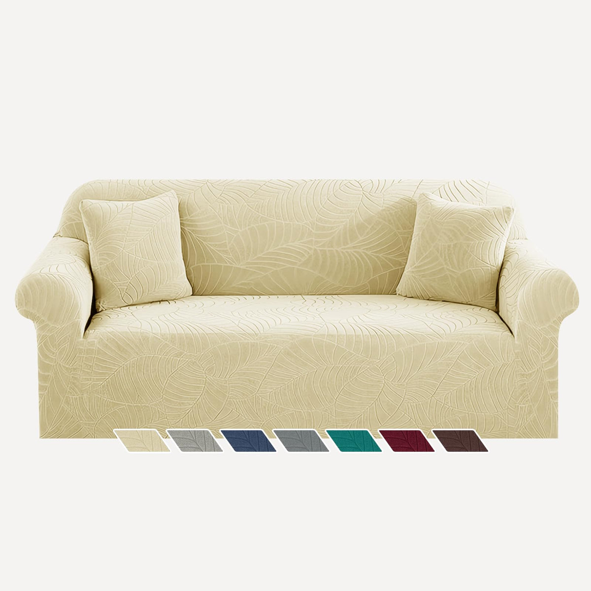 YEMYHOM Couch Cover Latest Jacquard Design High Stretch Sofa Chair Covers for Living Room, Pet Dog Cat Proof Armchair Slipcover Non Slip Magic Elastic Furniture Protector (Chair, Light Gray)