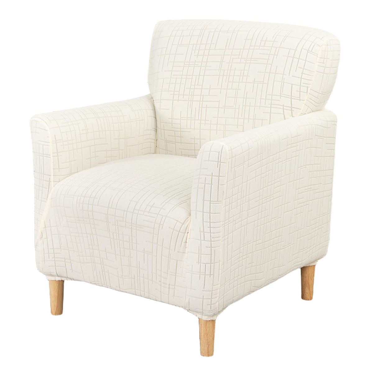 KRFOONN Chair Covers with Arms Armchair Slipcover for Living Room, Beige