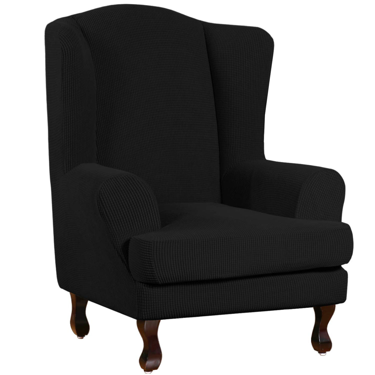 Turquoize 2 Piece Chair Covers for Living Room Armchair Cover Armchair Slipcovers with Arms Feature Thick Jacquard Fabric (Chair,Biscotti Beige)