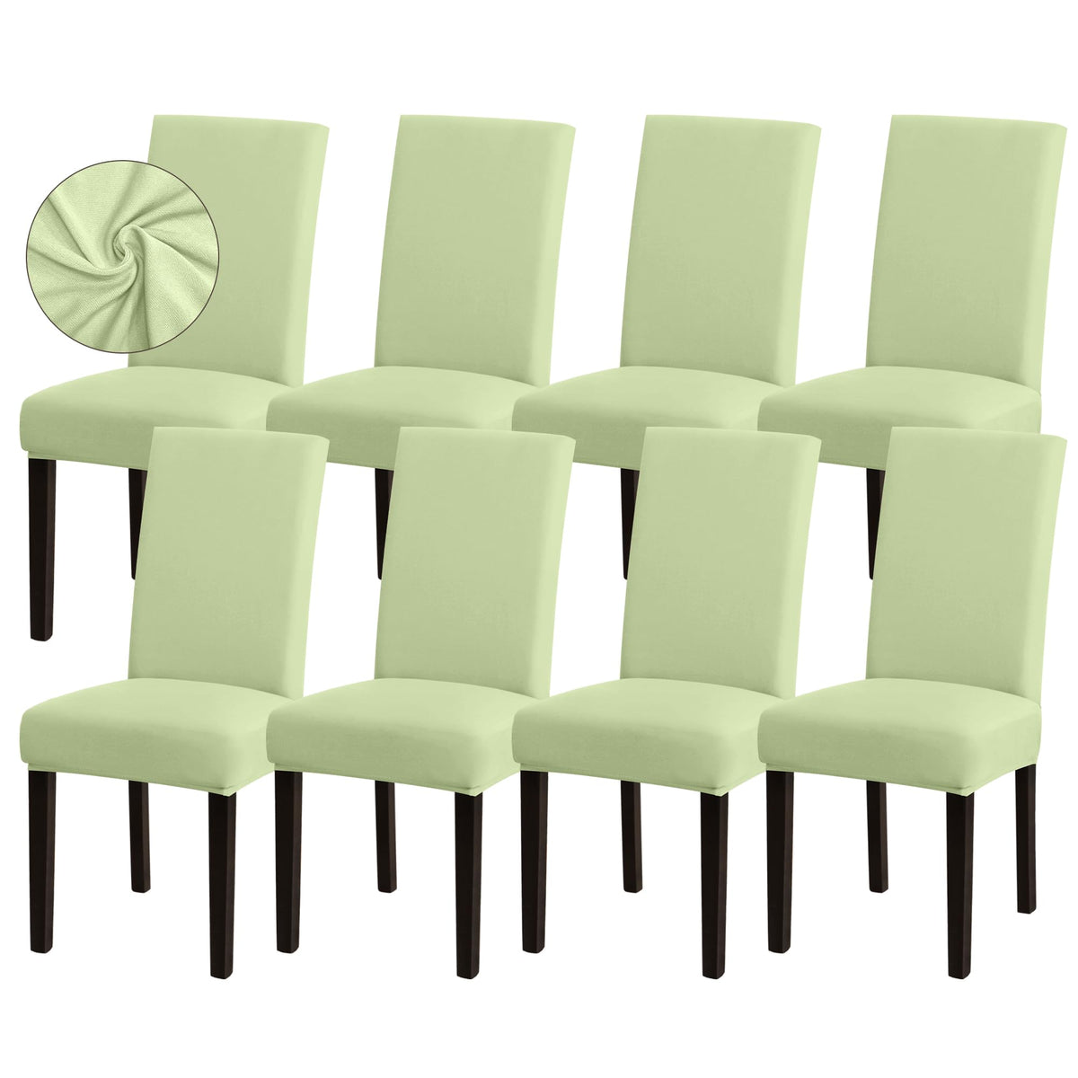 Sufdari Dining Chair Covers,Kitchen Cover,Parsons Slipcover,Spandex Protectors for Room Stretch Chairs Cover Set of 4 -Gray