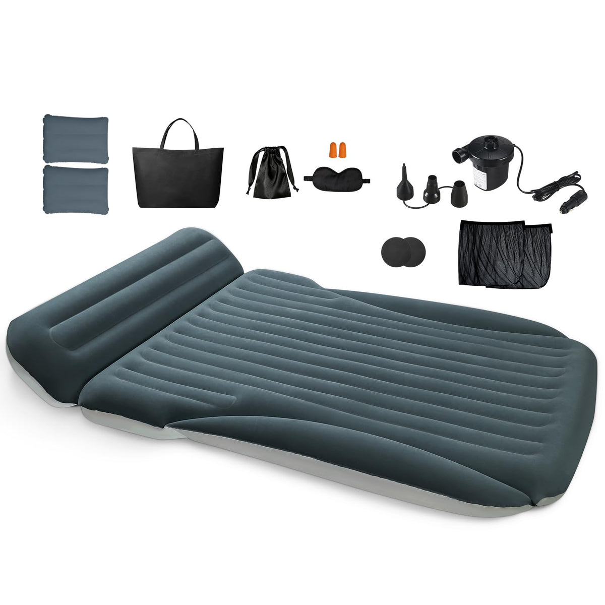Ciremiv SUV Air Mattress for Car Camping, 6" Car Bed with Pillow & Pump