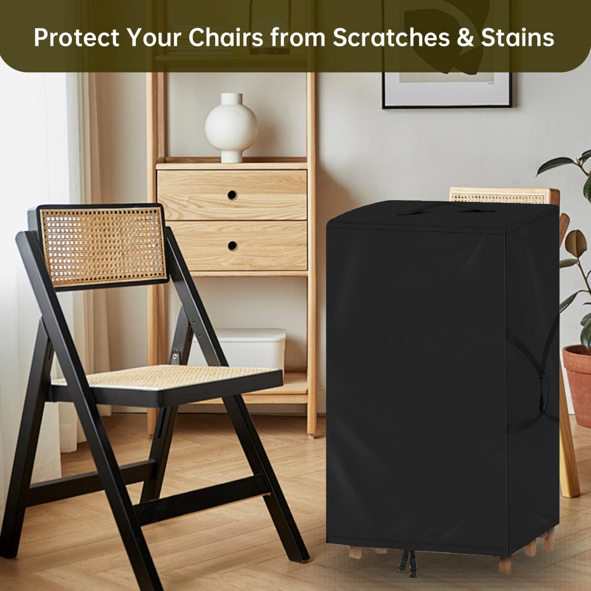 Folding Chair Cover,Water Resistant Folding Chairs Storage Bag with Handles