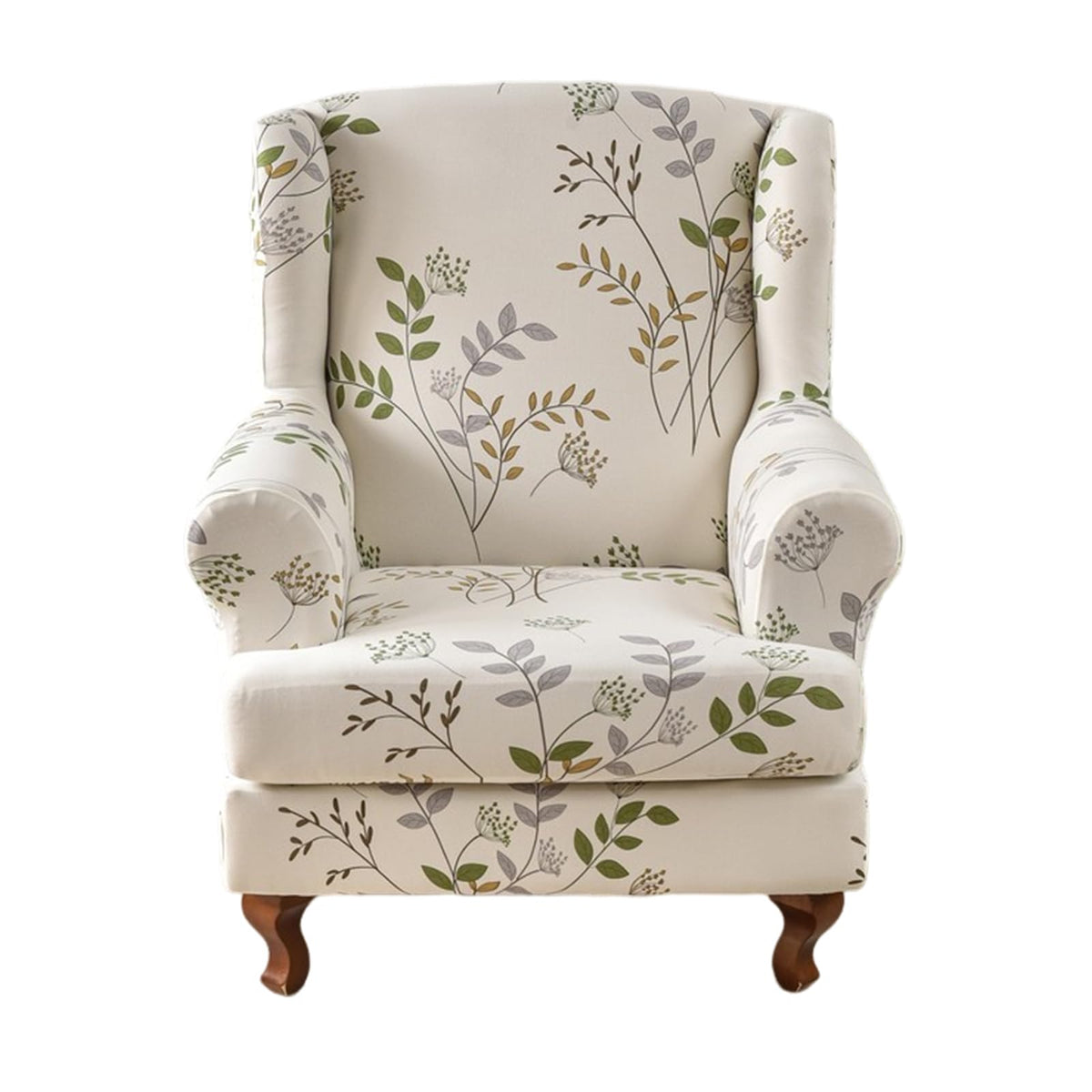 KRFOONN Stretch Wing Chair Slipcovers 2 Piece Wingback Chair Covers, A13