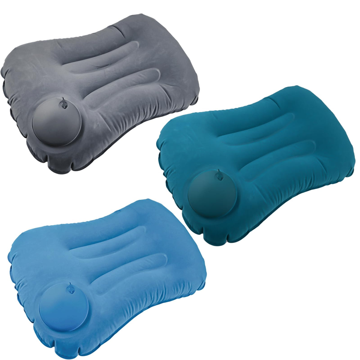 2 Pack 17 in Ultralight Inflatable Pillow Travel Pillow,Camping Pillow for Neck & Lumbar Support,Beach,Camping,Traveling,Hiking,Napping,Desk Rest(Gray)