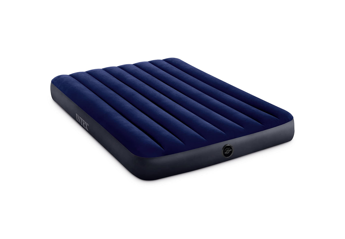 Intex 64757E Dura-Beam Standard Downy Air Mattress: Fiber-Tech - Twin Size - 10in Bed Height - 300lb Weight Capacity - Pump Sold Separately