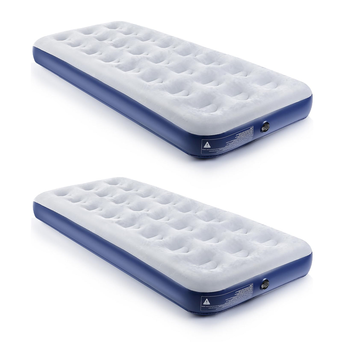 Inflatable Camping Air Mattress, Portable Travel Air Bed Flocked Surface