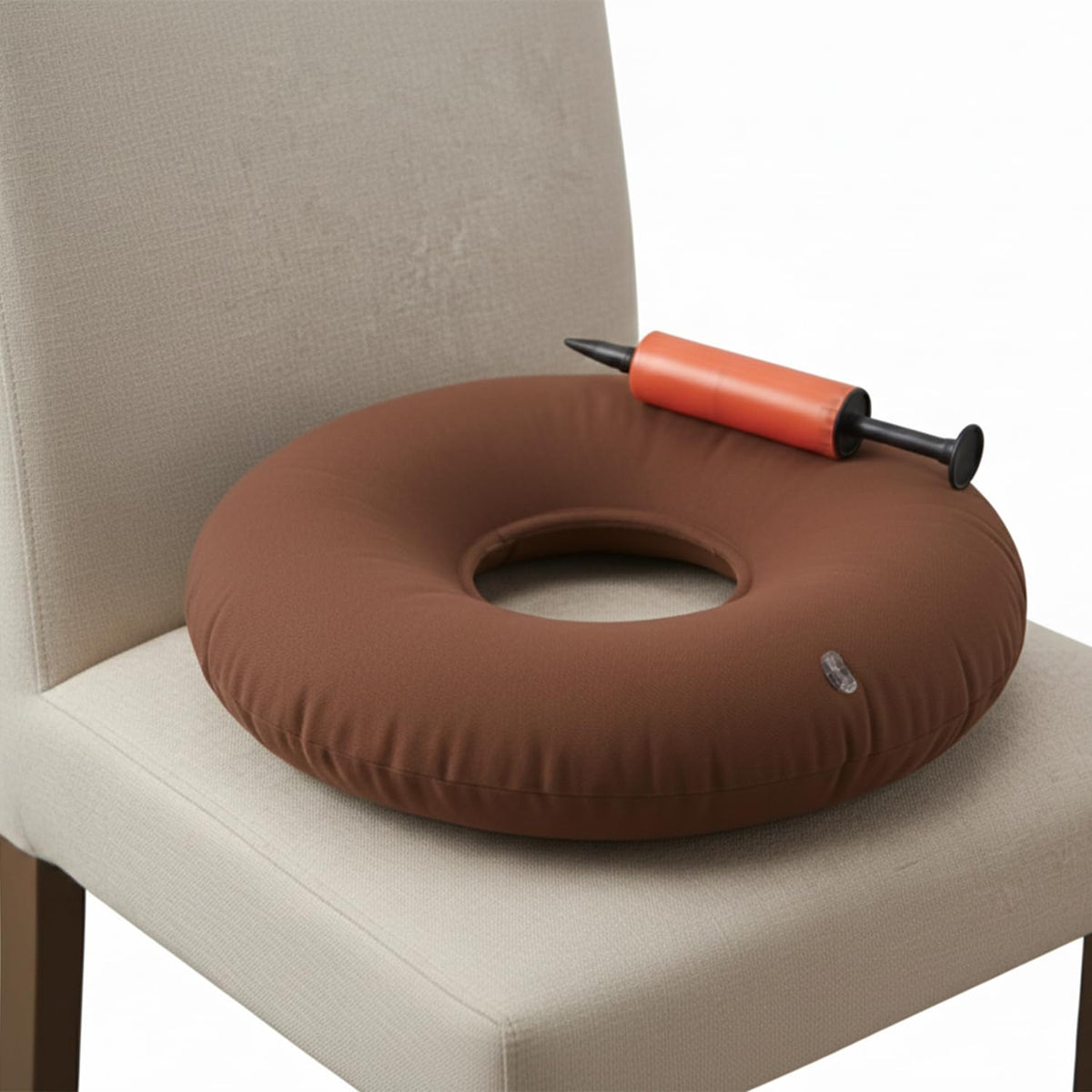 Dr. Frederick's Original Inflatable Donut Pillow, 18 in, Gray
