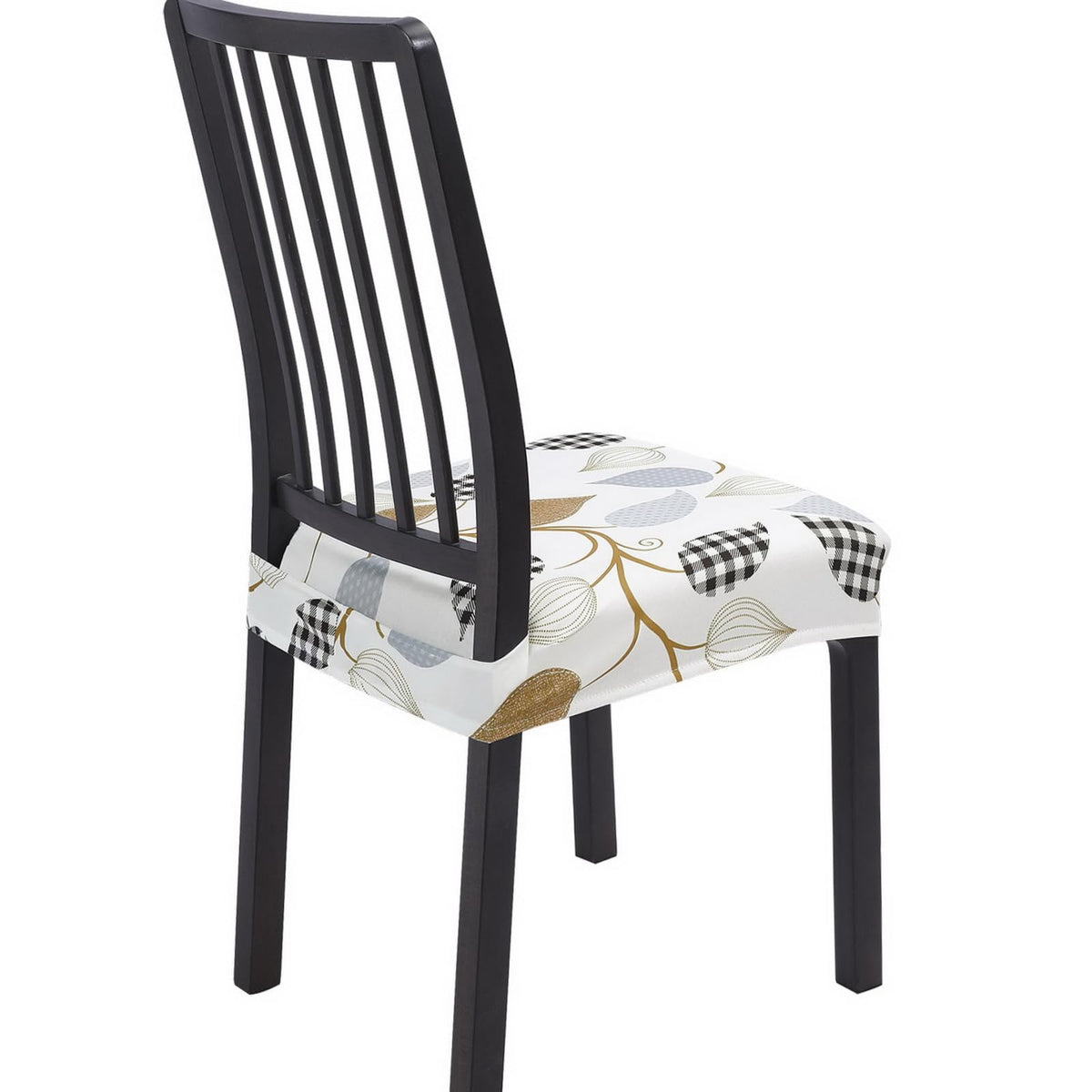 SearchI Dining Chair Seat Covers, Rear Covered(Fall Flower, 4pcs)