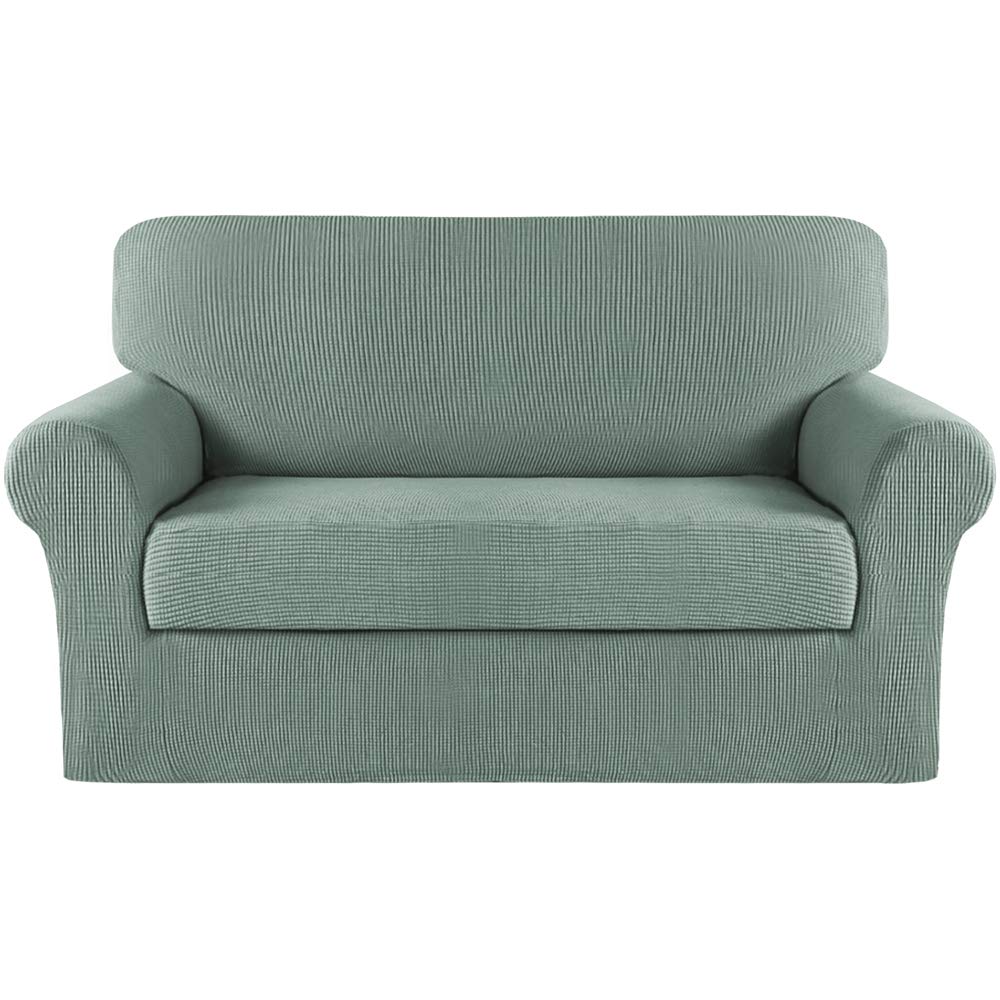Turquoize 2 Piece Chair Covers for Living Room Armchair Cover Armchair Slipcovers with Arms Feature Thick Jacquard Fabric (Chair,Biscotti Beige)