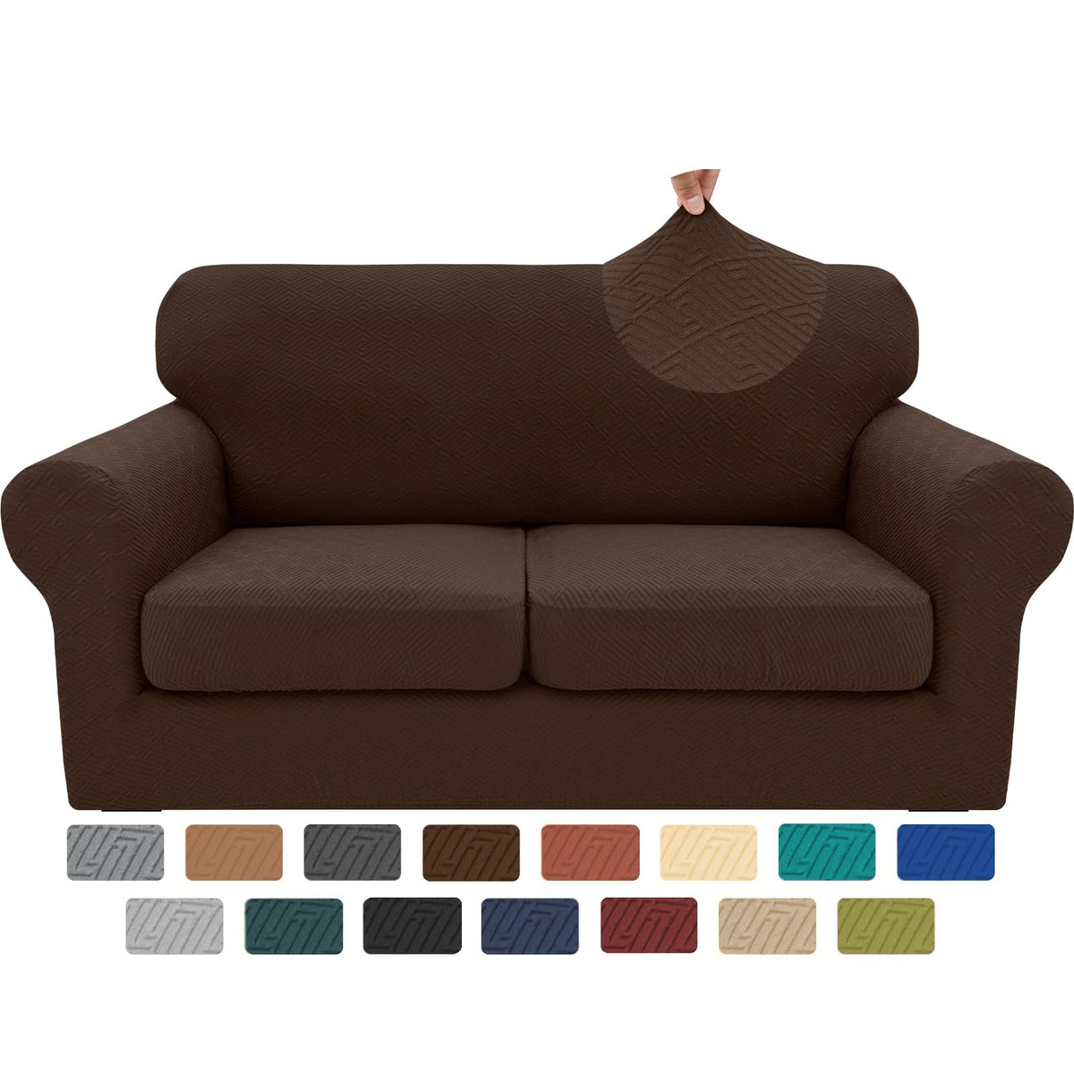 XINEAGE 2-Piece Stretch Armchair Sofa Cover, Washable Couch Covers for Dog