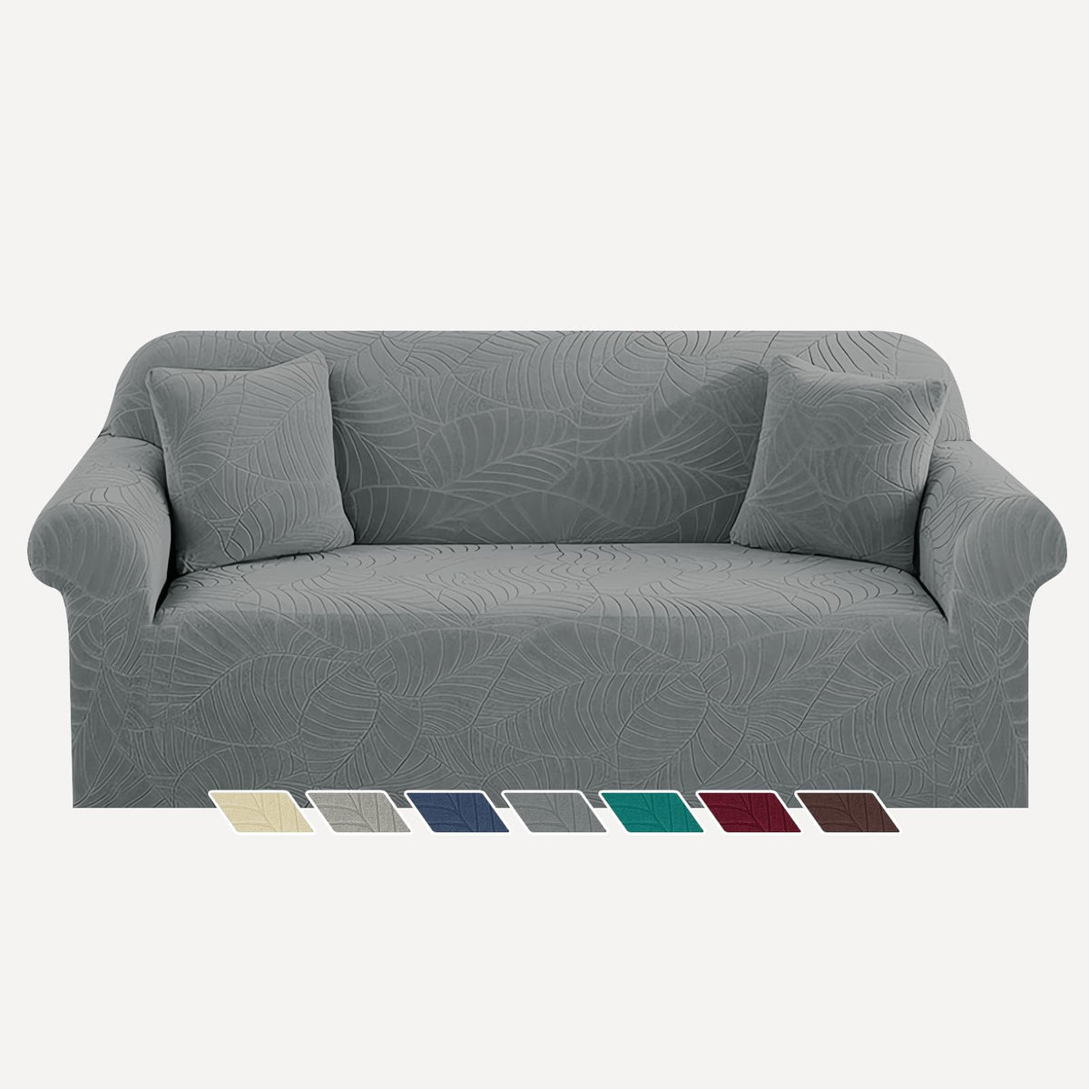 YEMYHOM Couch Cover Latest Jacquard Design High Stretch Sofa Chair Covers for Living Room, Pet Dog Cat Proof Armchair Slipcover Non Slip Magic Elastic Furniture Protector (Chair, Light Gray)