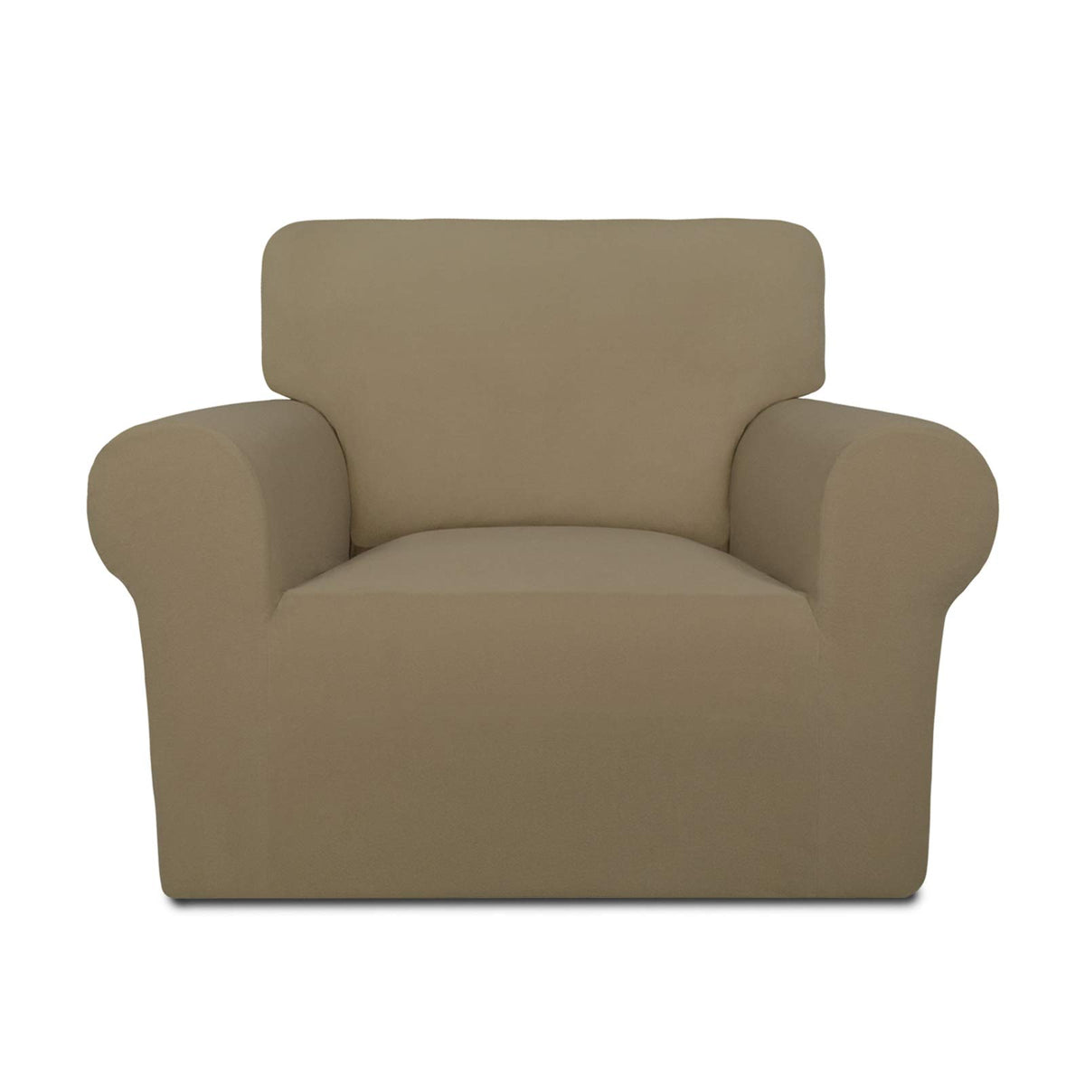 PureFit Super Stretch Chair Covers Fleece Couch Covers for Sofa Dark Gray
