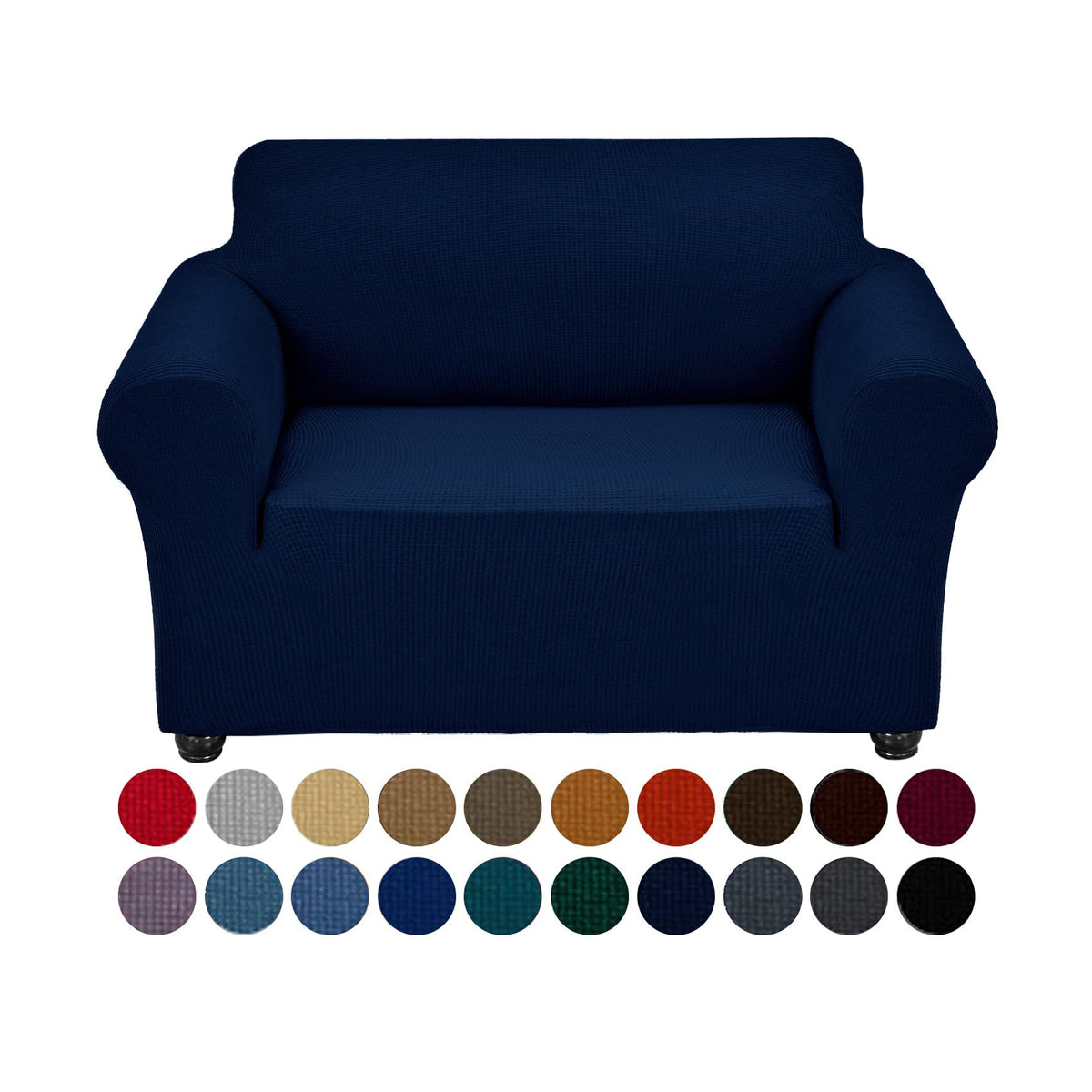 Joccun Stretch Chair Couch Cover,1-Piece Sofa Slipcover Spandex Jacquard Fabric Sofa Covers with Elastic Bottom,Washable Furniture Protector for Dogs,Cats,Kids(Armchair,Wide 35" - 55",Black)