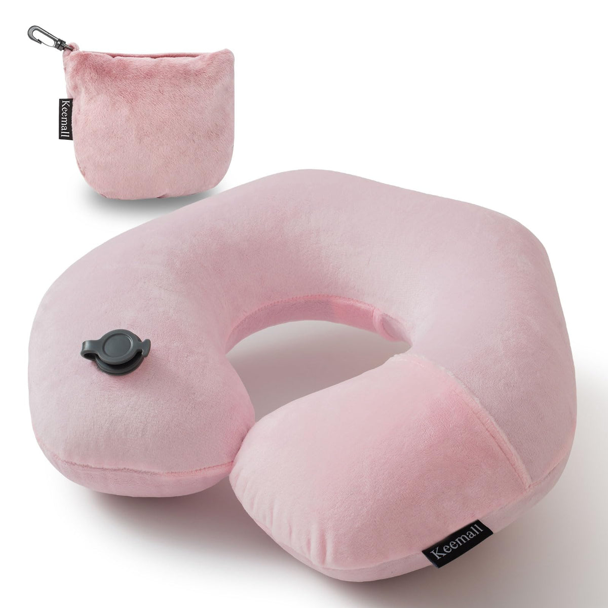 Keemall Portable Inflatable Travel Neck Pillow for Airplane, Car & Office
