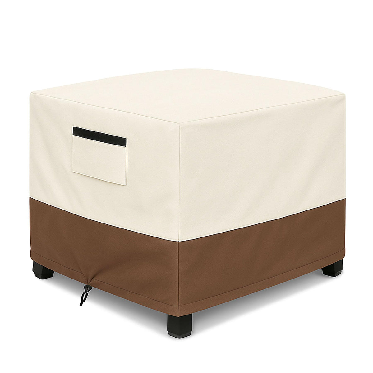 4-Piece Patio Furniture Cover Set, Waterproof Outdoor Furniture Covers for Loveseat, Patio Chairs & Coffee Table, Heavy-Duty 600D, Fade & UV-Resistant, Breathable, All-Season Protection, Beige&Brown