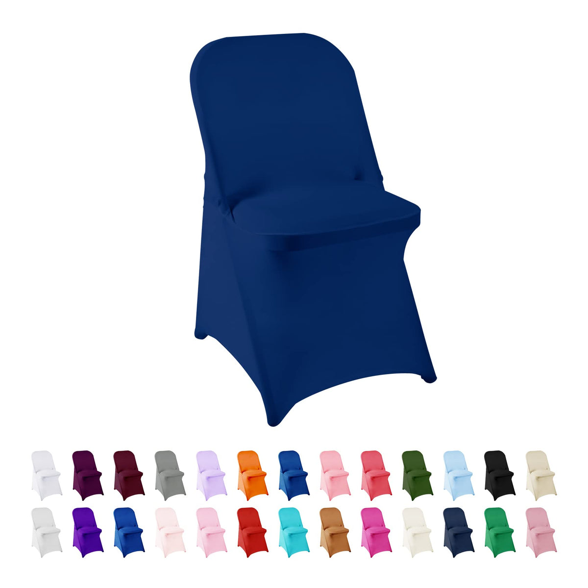 Spandex Chair Cover,25PCS,Living Room Folding Chair Covers,Removable Chair Covers Washable Protector Stretch Chair Cover for Party, Banquet,Wedding Event,Hotel(White)