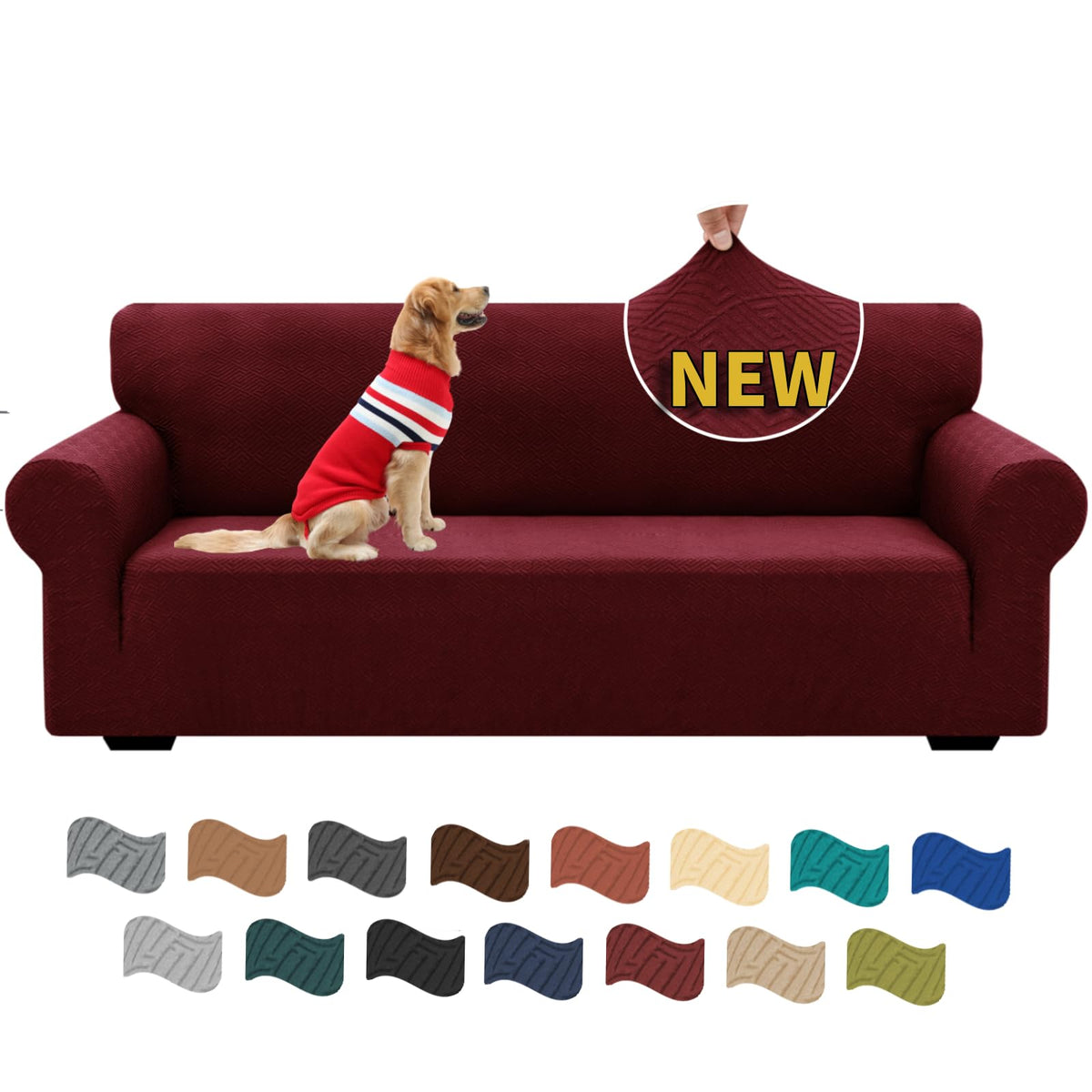 XINEAGE Stretch Jacquard Armchair Cover, Non Slip Sofa Slipcover for Dog