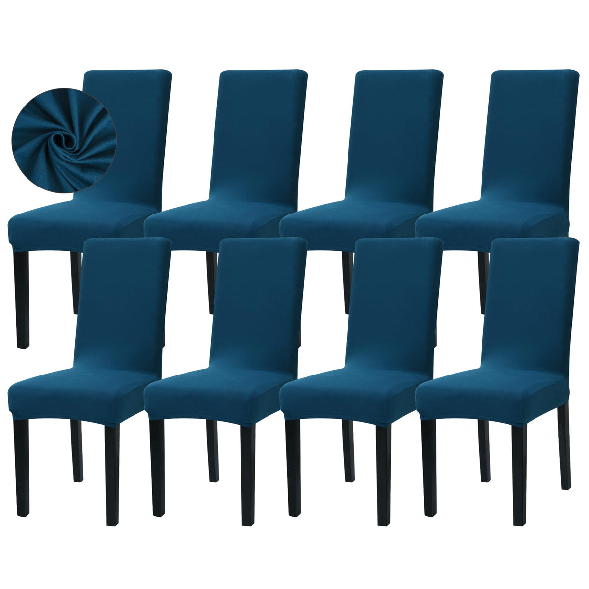 Sufdari Dining Chair Covers,Kitchen Cover,Parsons Slipcover,Spandex Protectors for Room Stretch Chairs Cover Set of 4 -Gray