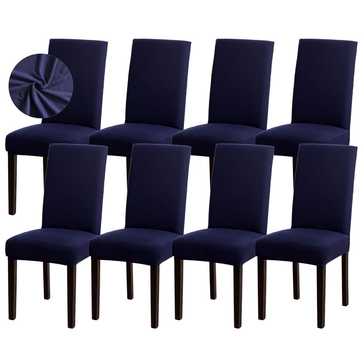 Sufdari Dining Chair Covers,Kitchen Cover,Parsons Slipcover,Spandex Protectors for Room Stretch Chairs Cover Set of 4 -Gray