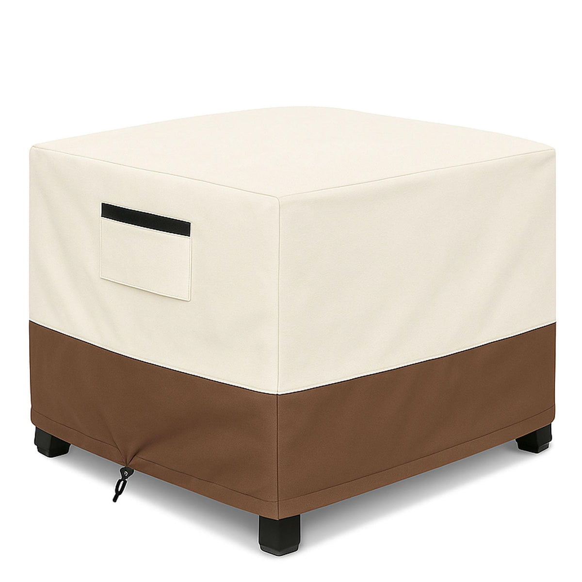 4-Piece Patio Furniture Cover Set, Waterproof Outdoor Furniture Covers for Loveseat, Patio Chairs & Coffee Table, Heavy-Duty 600D, Fade & UV-Resistant, Breathable, All-Season Protection, Beige&Brown