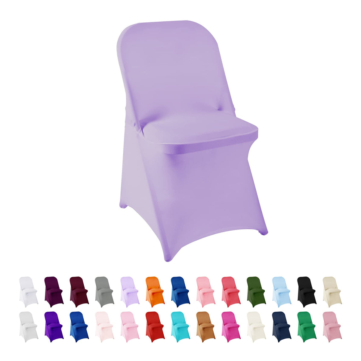 Spandex Chair Cover,25PCS,Living Room Folding Chair Covers,Removable Chair Covers Washable Protector Stretch Chair Cover for Party, Banquet,Wedding Event,Hotel(White)