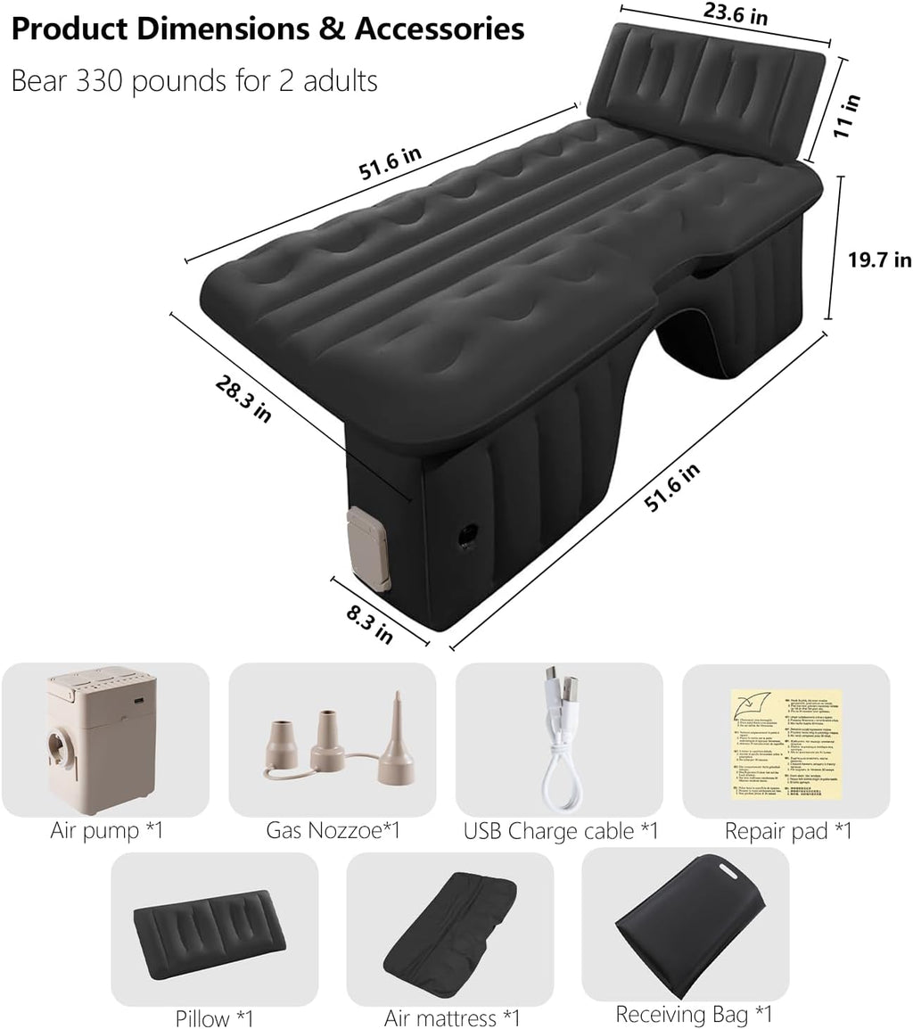 BEBAS Car Air Mattress One-Piece Backseat Bed Inflatable SUV Sleeping Pad
