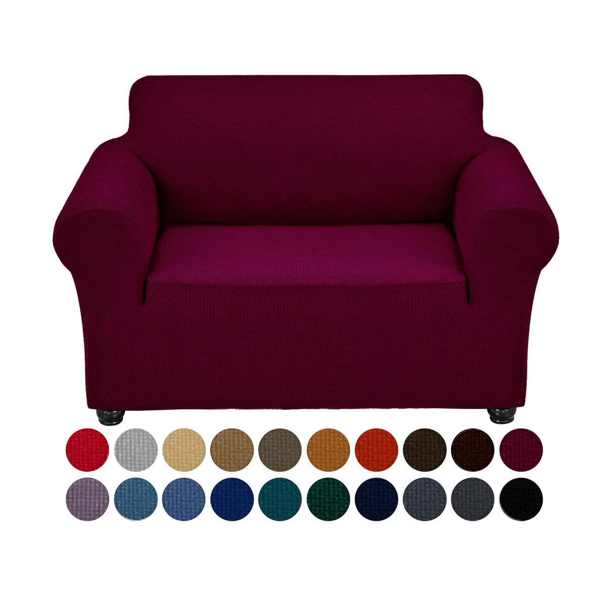 Joccun Stretch Chair Couch Cover,1-Piece Sofa Slipcover Spandex Jacquard Fabric Sofa Covers with Elastic Bottom,Washable Furniture Protector for Dogs,Cats,Kids(Armchair,Wide 35" - 55",Black)