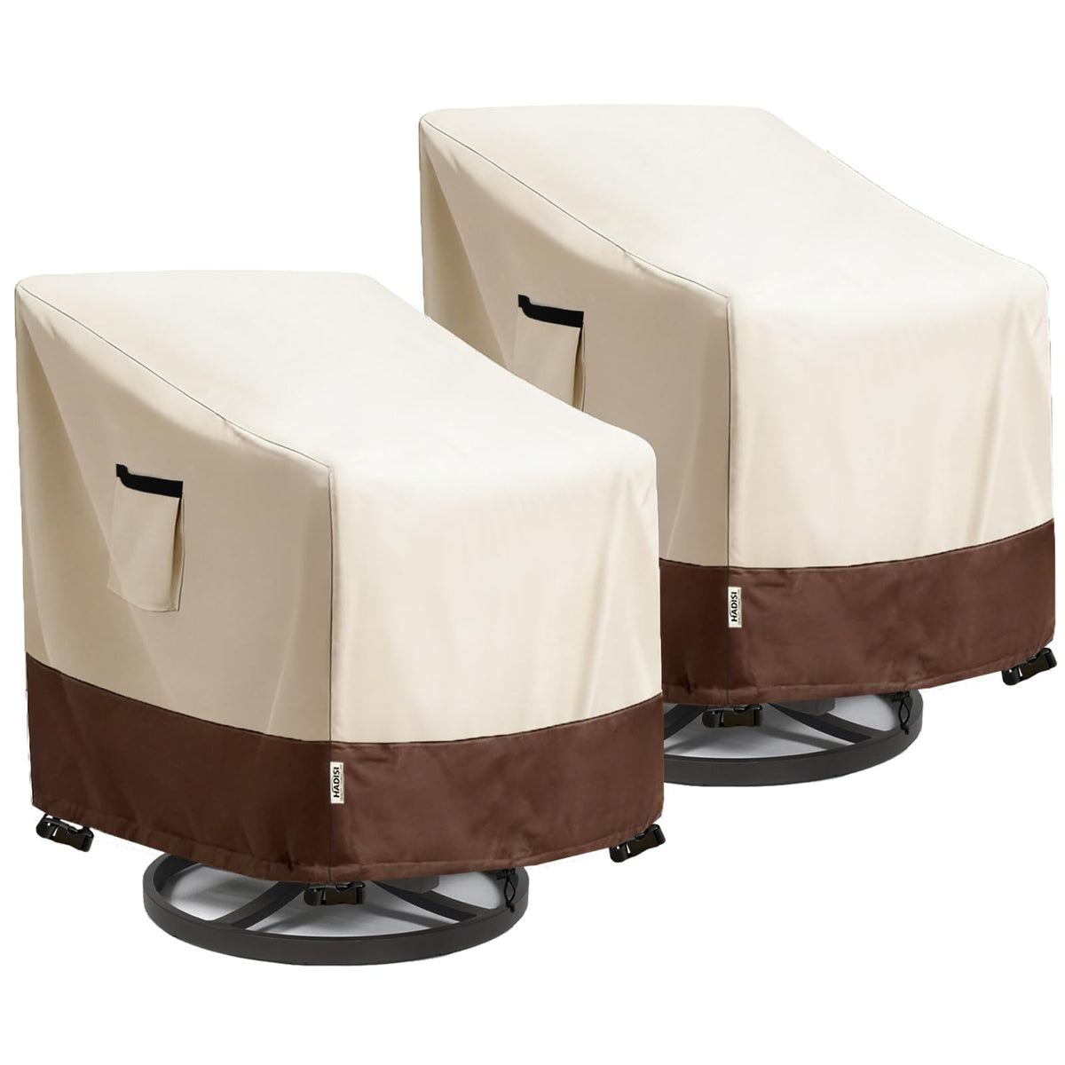 Patio Chair Covers for Outdoor Furniture Waterproof 4 Pack, Heavy Duty Waterproof Outdoor Swivel Chair Cover (30"W x34"D x36"H - Brown)