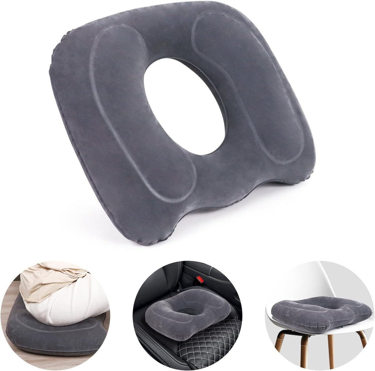 AirSwim Inflatable Hemorrhoid Pillow, Inflatable Donut Cushion for Sitting