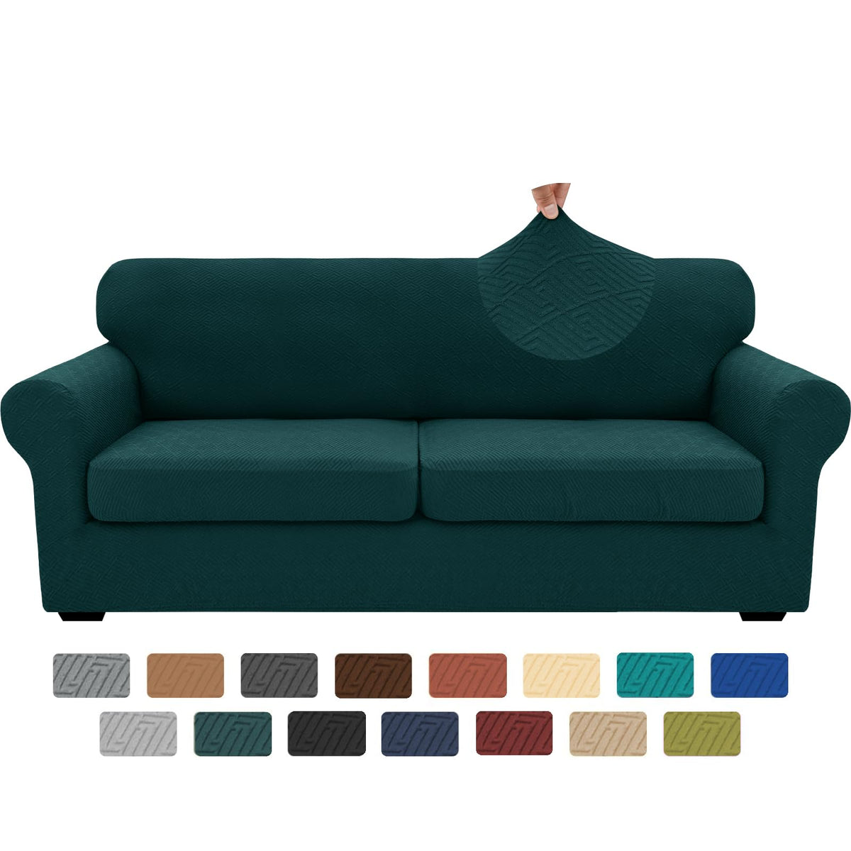 XINEAGE 2-Piece Stretch Armchair Sofa Cover, Washable Couch Covers for Dog