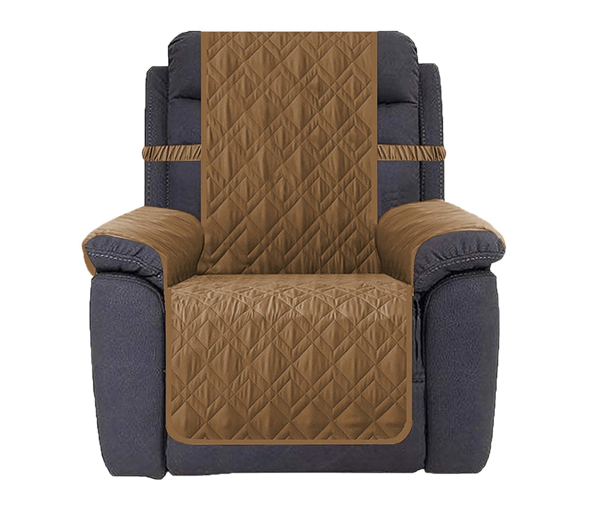 Ameritex Waterproof Nonslip Recliner Cover Stay in Place, Dog Chair Cover Furniture Protector, Ideal Recliner Slipcovers for Pets and Kids (Beige, 23")