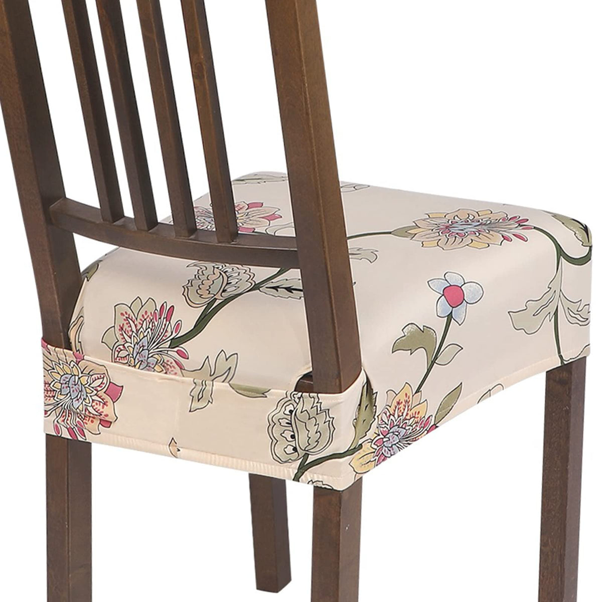 SearchI Dining Chair Seat Covers, Rear Covered(Fall Flower, 4pcs)