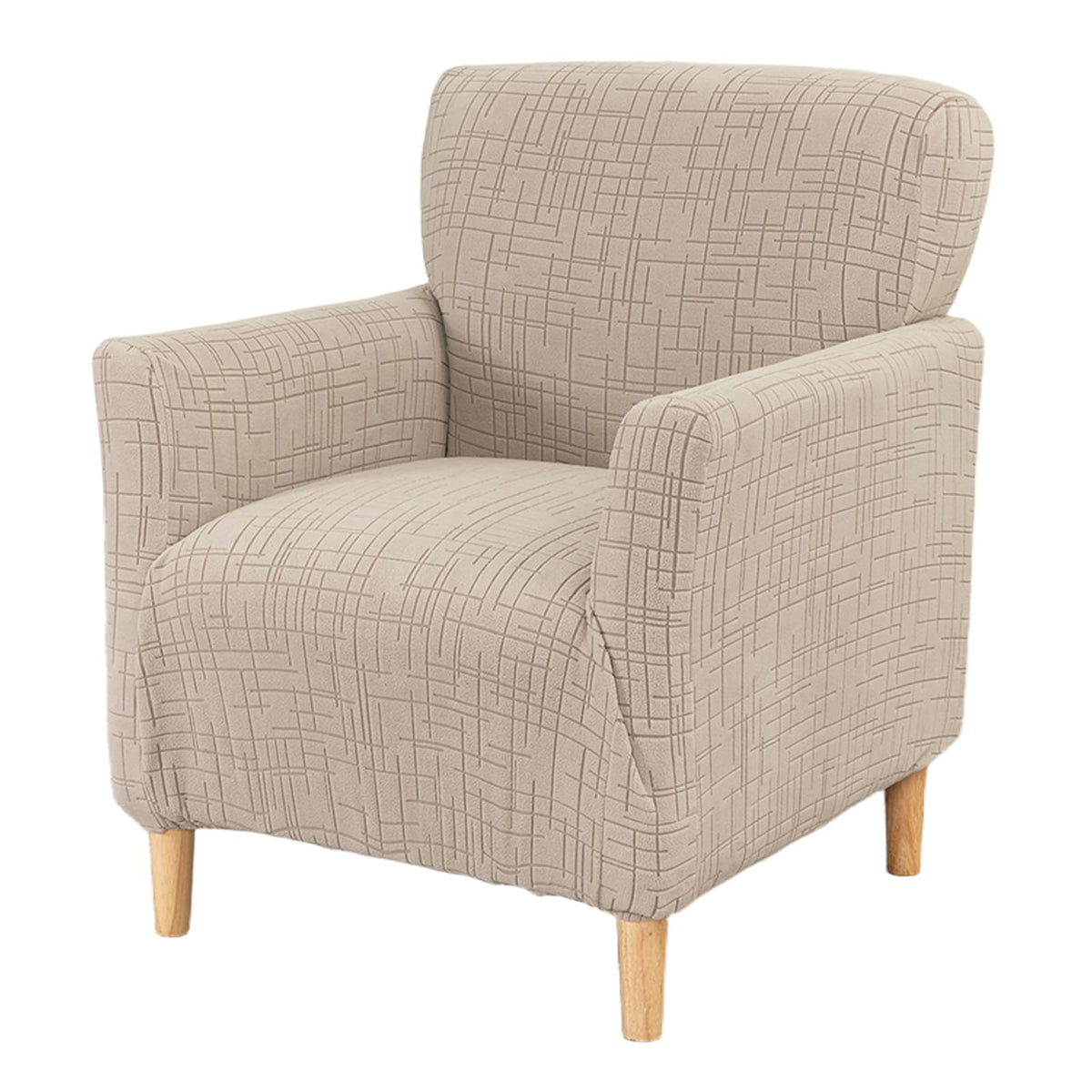 KRFOONN Chair Covers with Arms Armchair Slipcover for Living Room, Beige
